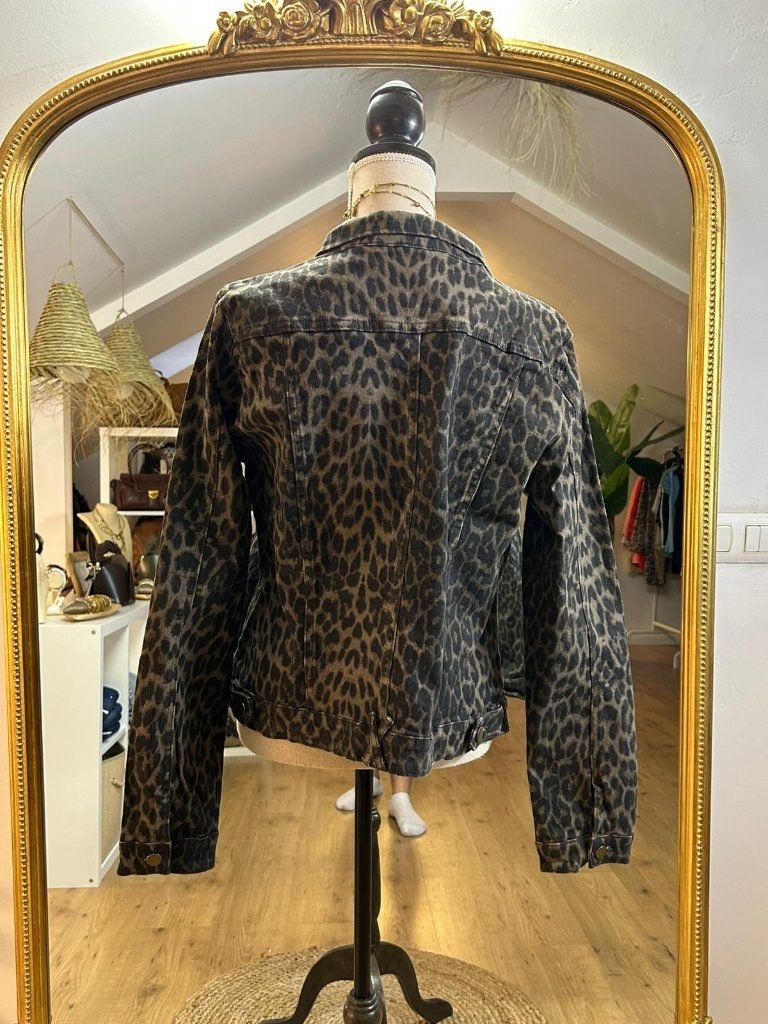 Chaqueta Leopardo Botones Metalizados - foto 2