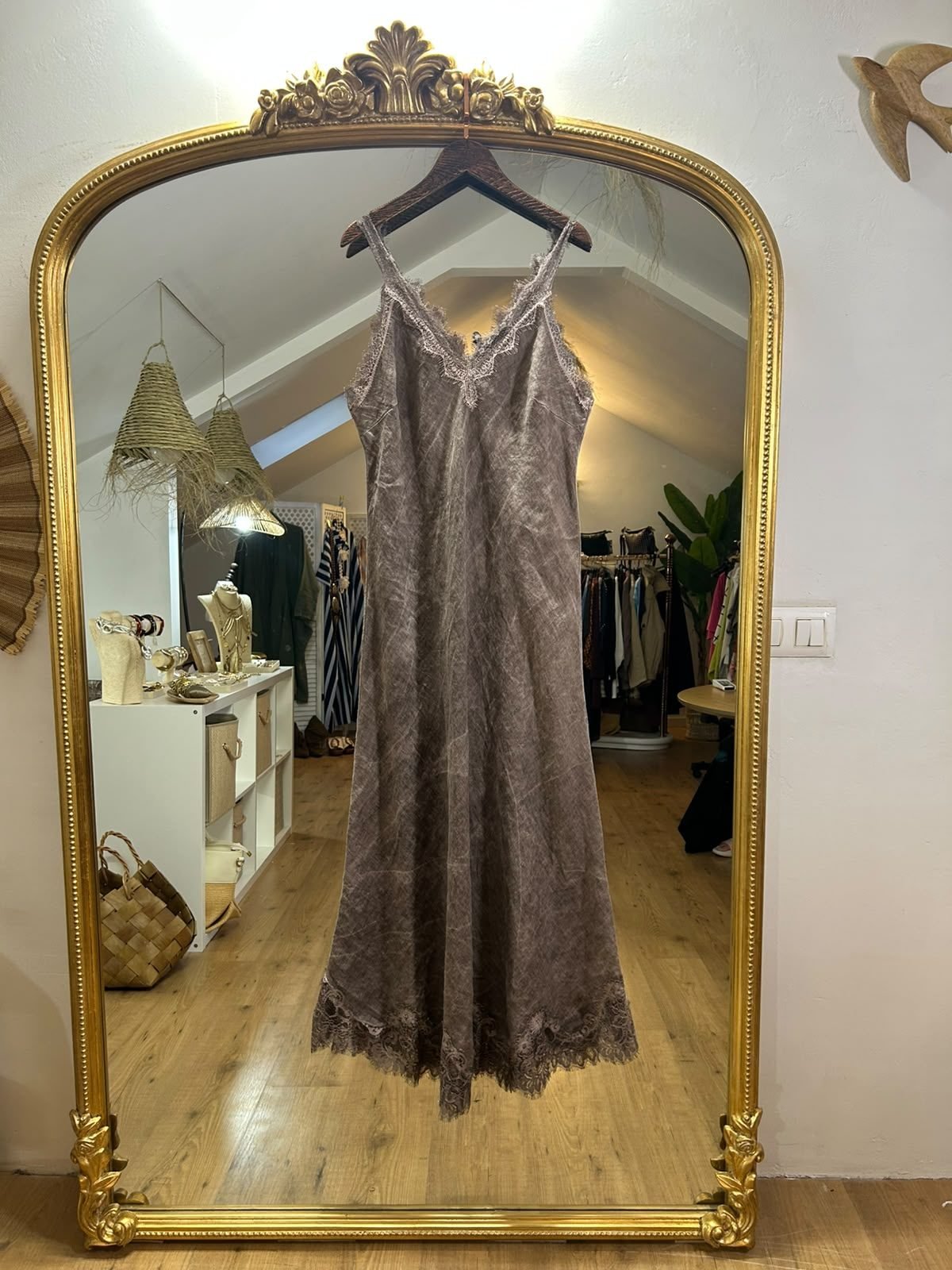 Vestido lencero de lino