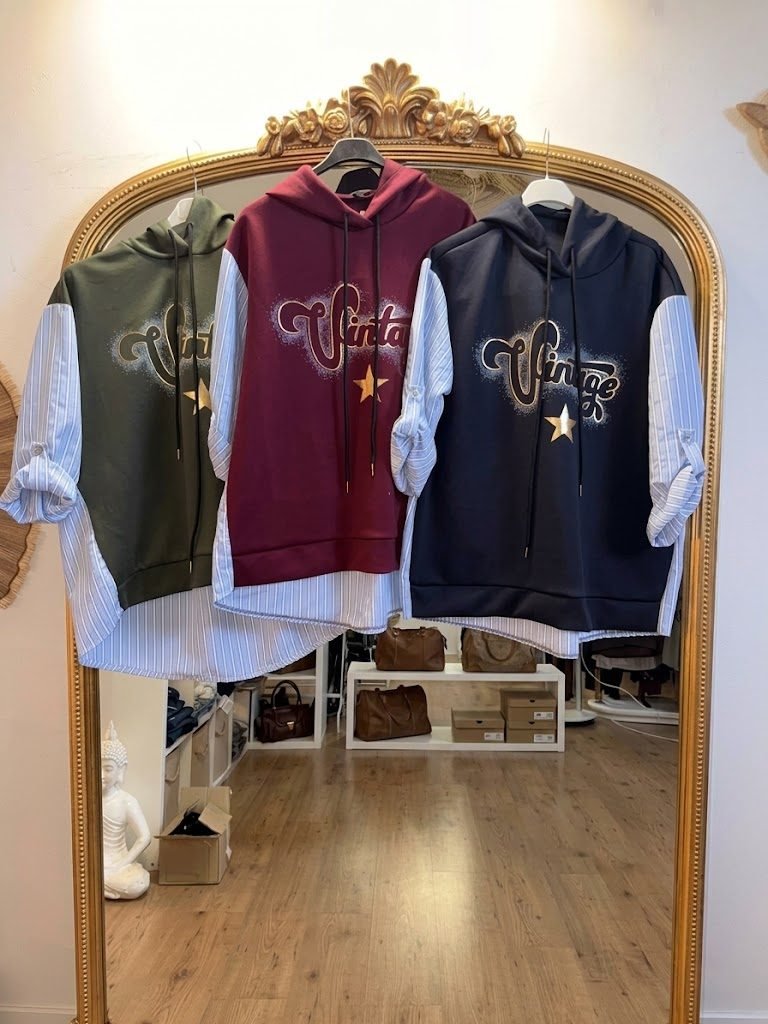 Sudadera Efecto Camisa Vintage - foto 3