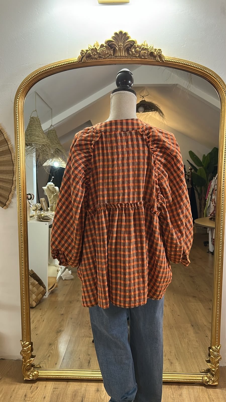Blusa de Cuadros otoñal - foto 2