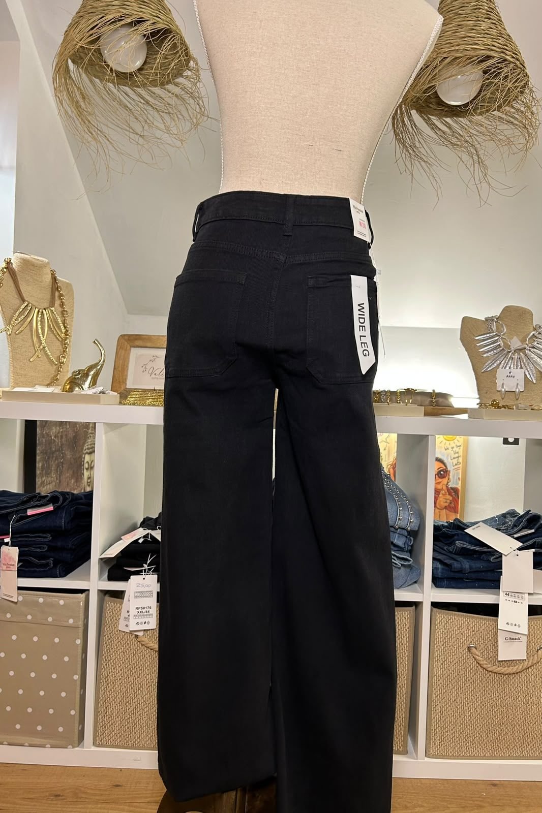 Jeans Wide Leg Bolsillos Frontales - foto 4