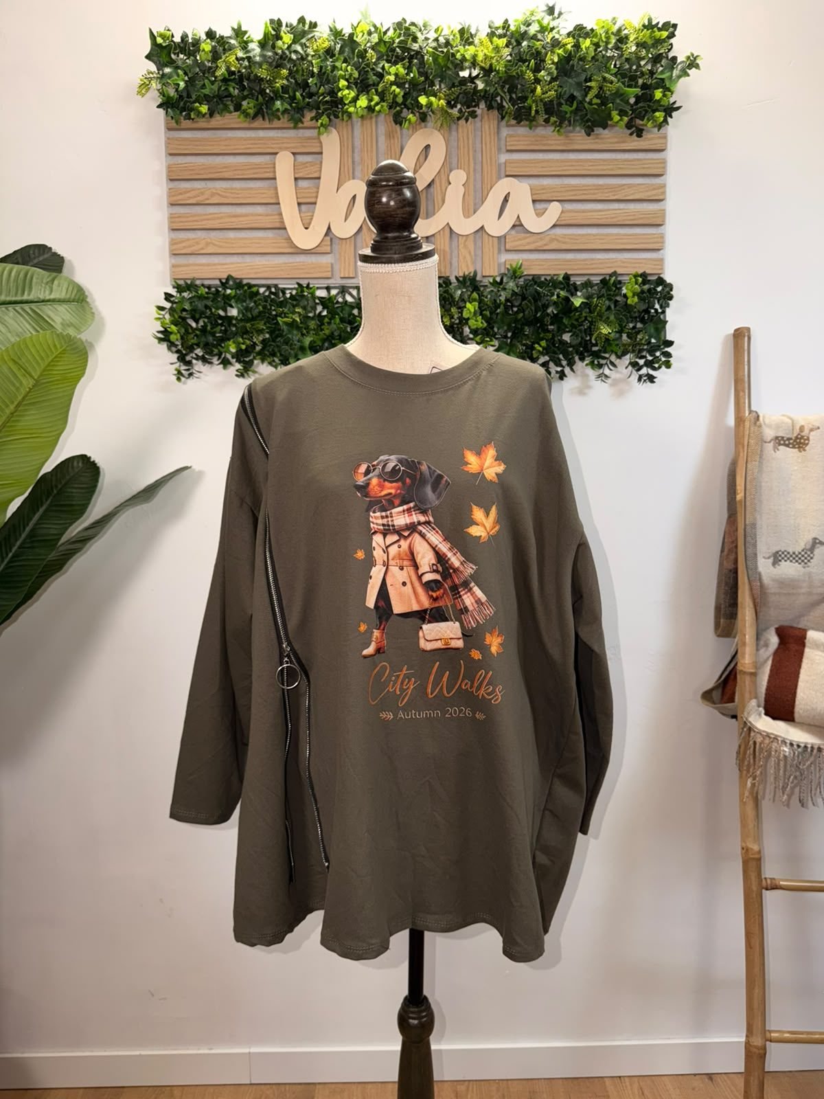 Sudadera Larga Perrito Otoño