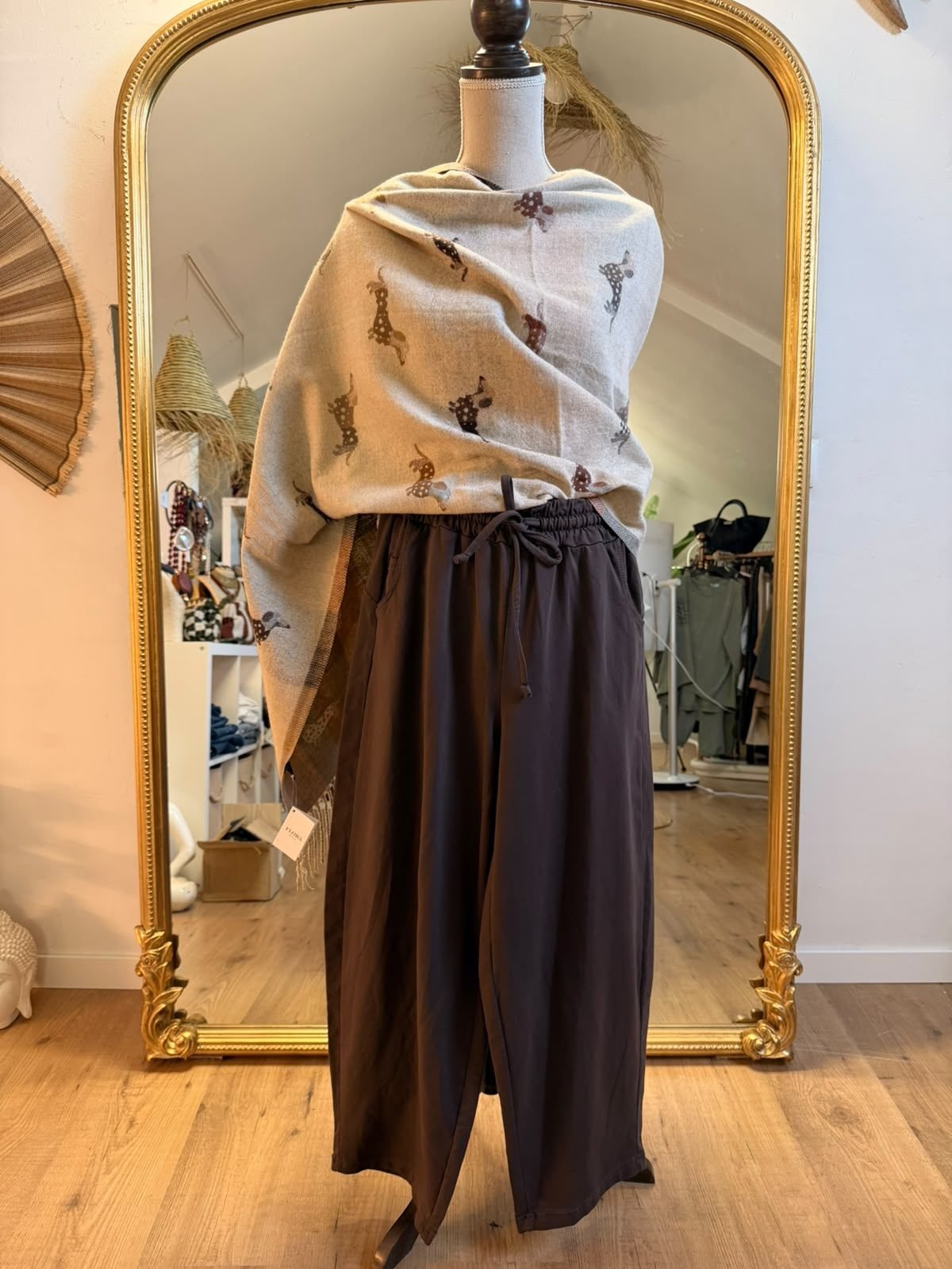 Pantalón Fluido Cintura Fruncida - foto 6