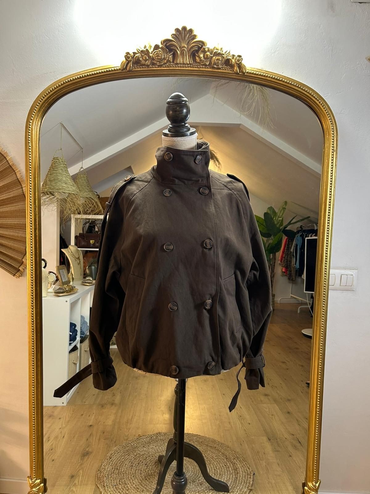 Chaqueta Cruzada Cuello Alto - foto 5