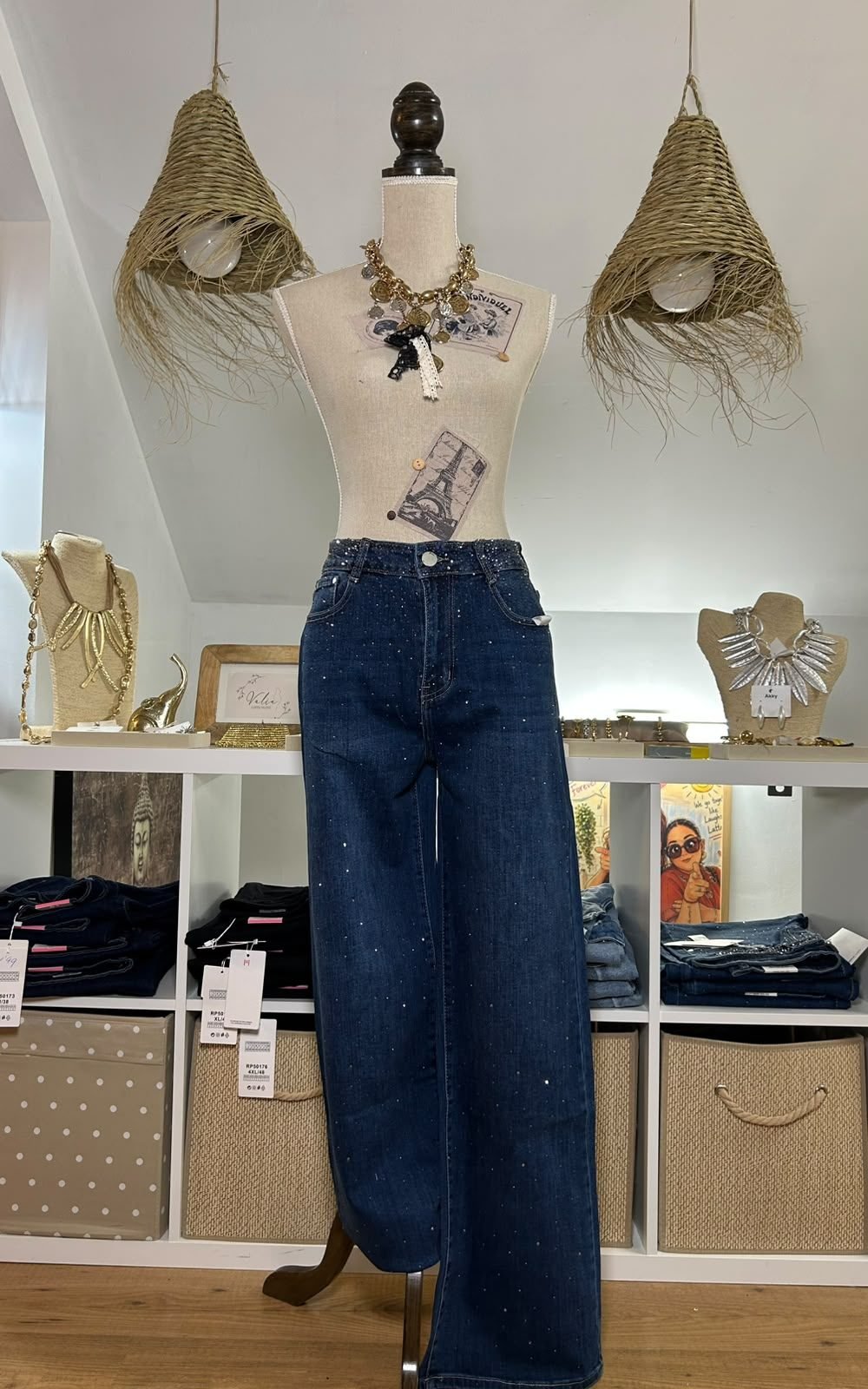 Jeans Rectos Shiny Night